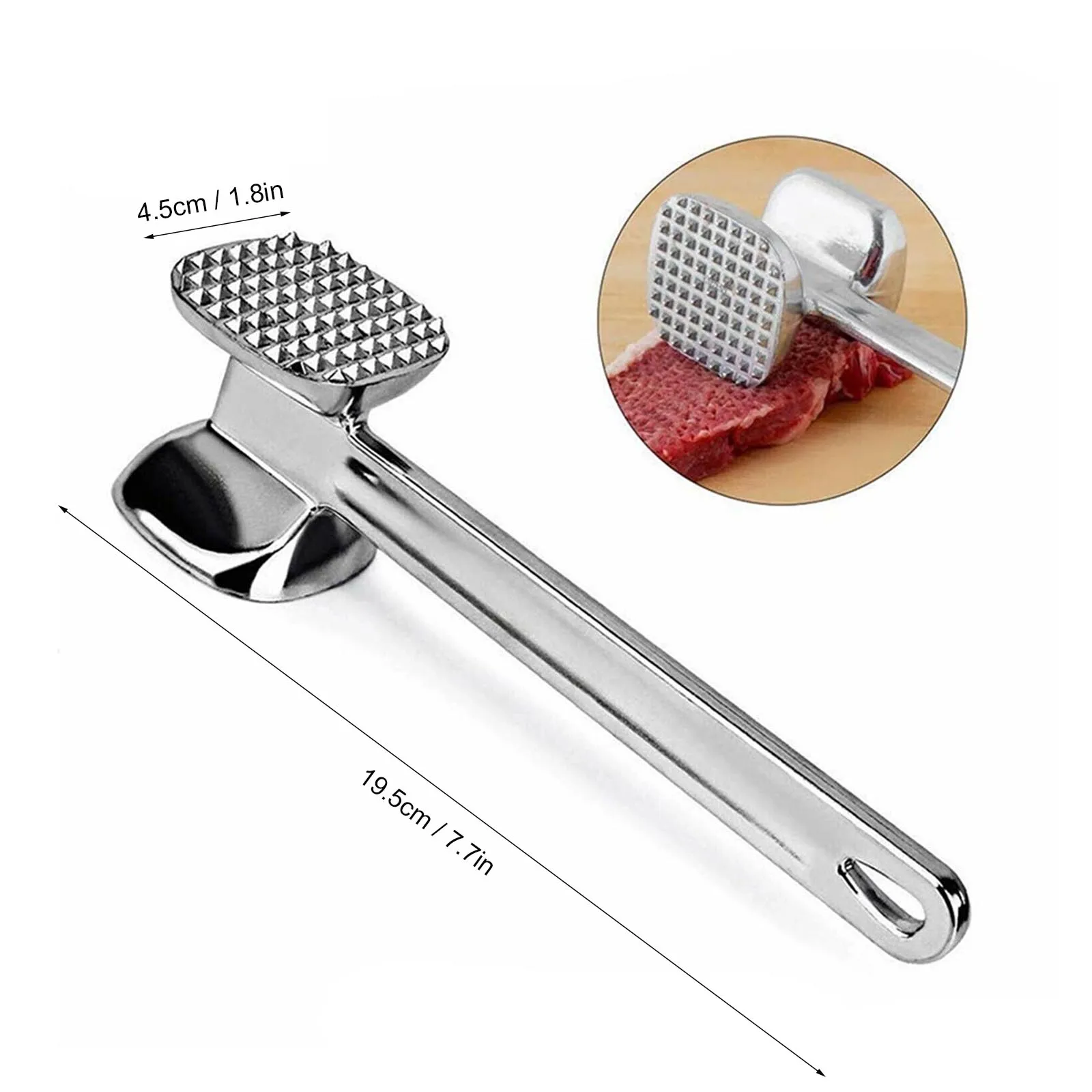 Kitchen Meat Tenderizer Hammer Tool Dual-Sided Nail Meat Mallet Hammer for Steak Chicken Fish Pounder With Grip Handle meat tenderizer,meat hammer