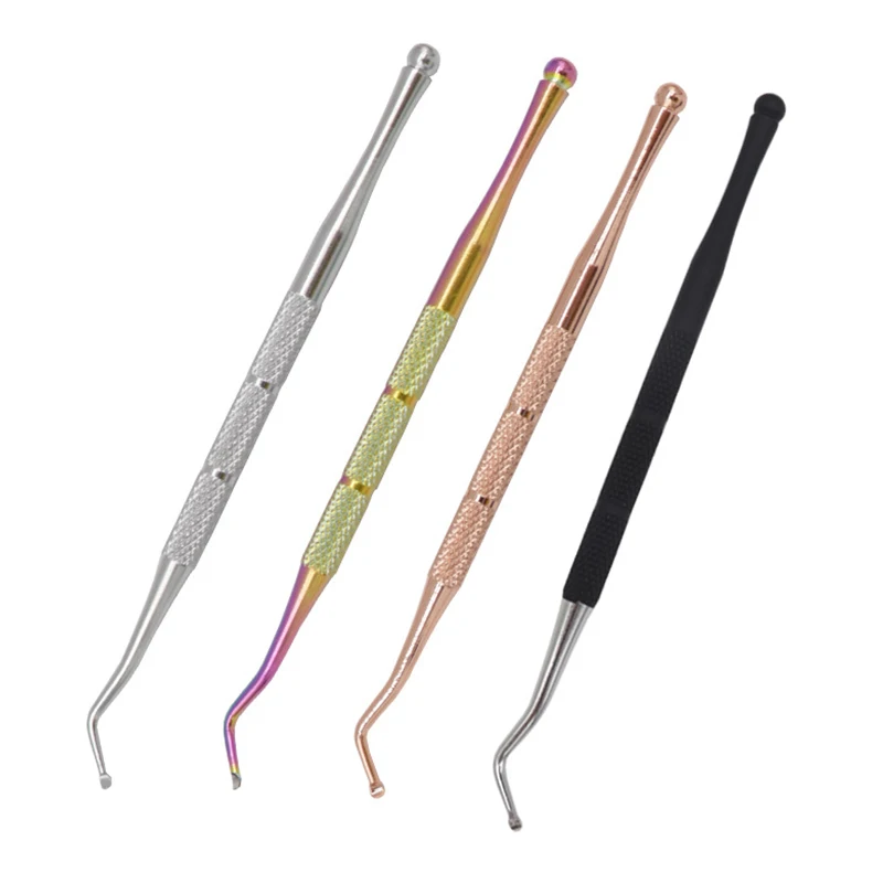 Dual End Nail Art Stainless Steel Cuticle Pusher Groove Pick Corrector