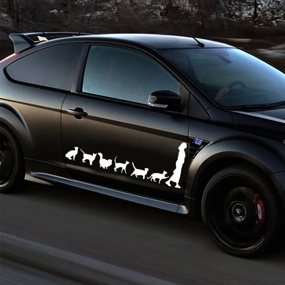 Funny car stickers Cat Lady Decor Car Auto Truck Window Decals Self-Adhesive Vehicle Sticker adesivo carro acessorios para carro