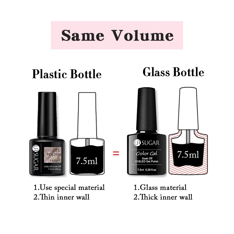 UR SUGAR Glitter Sequins Gel Nail Polish Soak Off UV Nail Gel Varnish Colorful All For Nail Manicure DIY Nail Art Design 6