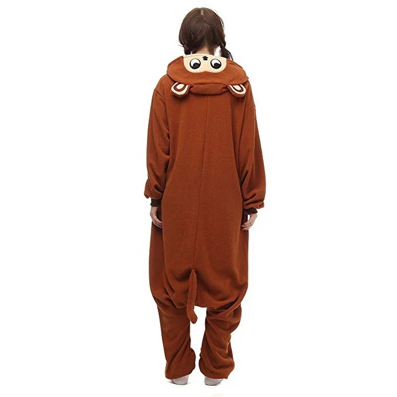 

Monkey Unisex Adult One-Piece Pajamas Cosplay Onesies Cartoon Adult One-piece Animal Sleepwear for Pyjamas Christmas Costume