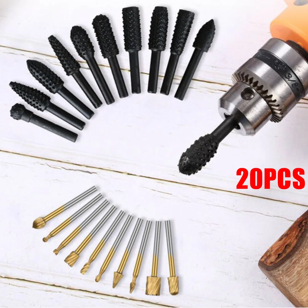 

Tool Rotary Burr Accessories Parts Professional Replacement 20pcs Steel
