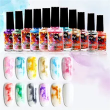 Чернила для ногтей Smudge Bubble мраморный узор окрашенные быстросохнущая вода окрашивание смога окрашивание жидкий набор