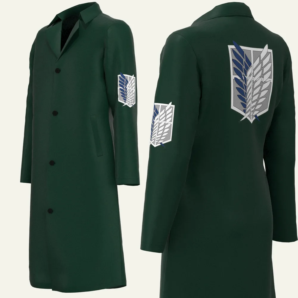 attack on titan mid length trench coat