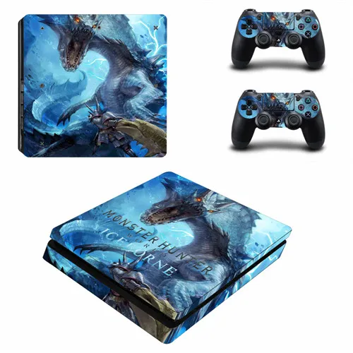 YSP4S-3788 Monster Hunter World Iceborne PS4 тонкий стикер кожи для playstation 4 консоль и контроллеры PS4 тонкий стикер кожи наклейка - Цвет: YSP4S-3788