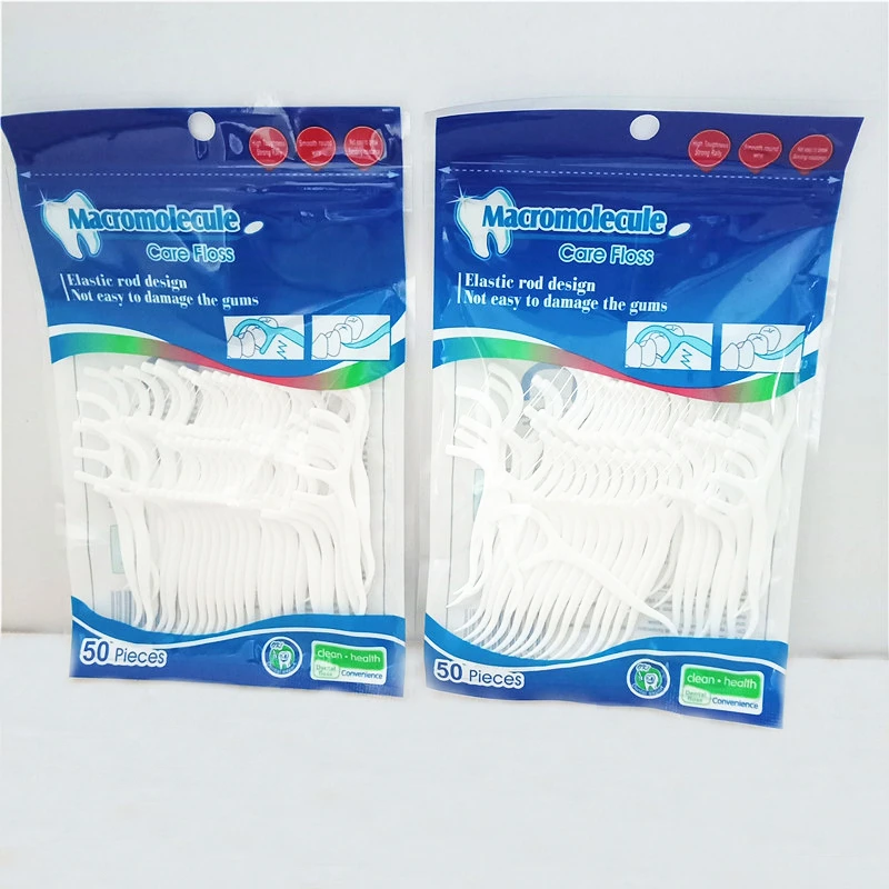 Dental Floss Stick Dental Floss Sticks Toothpick Brush 50Pcs/Bag Dental Flosser Oral Hygiene Sticks Water Floss Oral Teeth Pick with Portable Case
