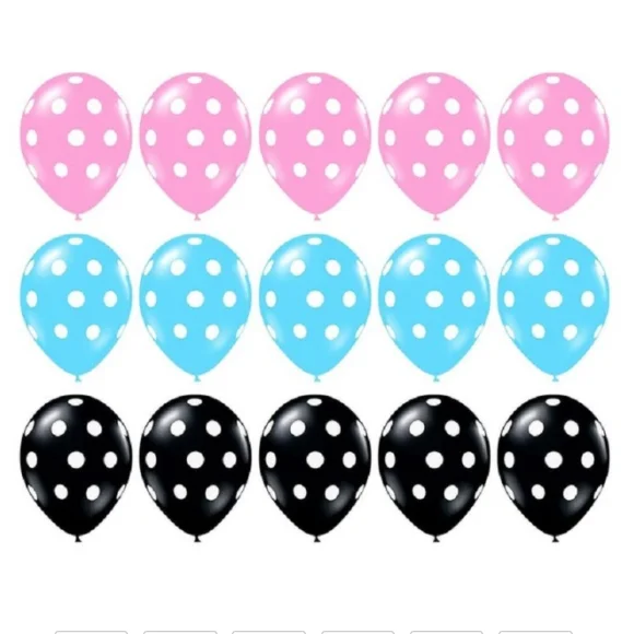 15pcs 15 шт божья коровка Черное Красное Пятно горошек латексные шары globos вечерние воздушные шары ко дню рождения Свадебные украшения шарики игрушки 12 дюймов шары - Цвет: 15pcs