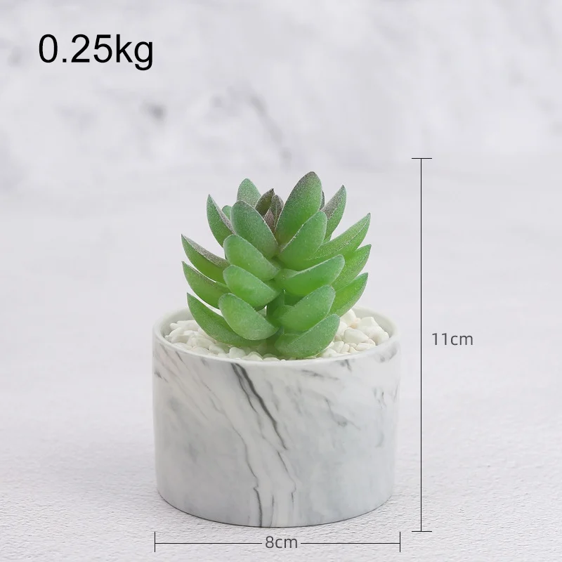 Simulation Fleshy Potted Ornaments Artificial Fake Green Plants Bonsai Home Desktop Living Room Decoration Artificial Plants Y