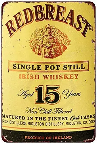 J64 Оловянный знак Redbreast Ирландский горшок еще Винтаж виски ad алюминиевая металлическая картина «металлические номерные знаки» Оловянная настенная декоративная доска ретро - Цвет: J64