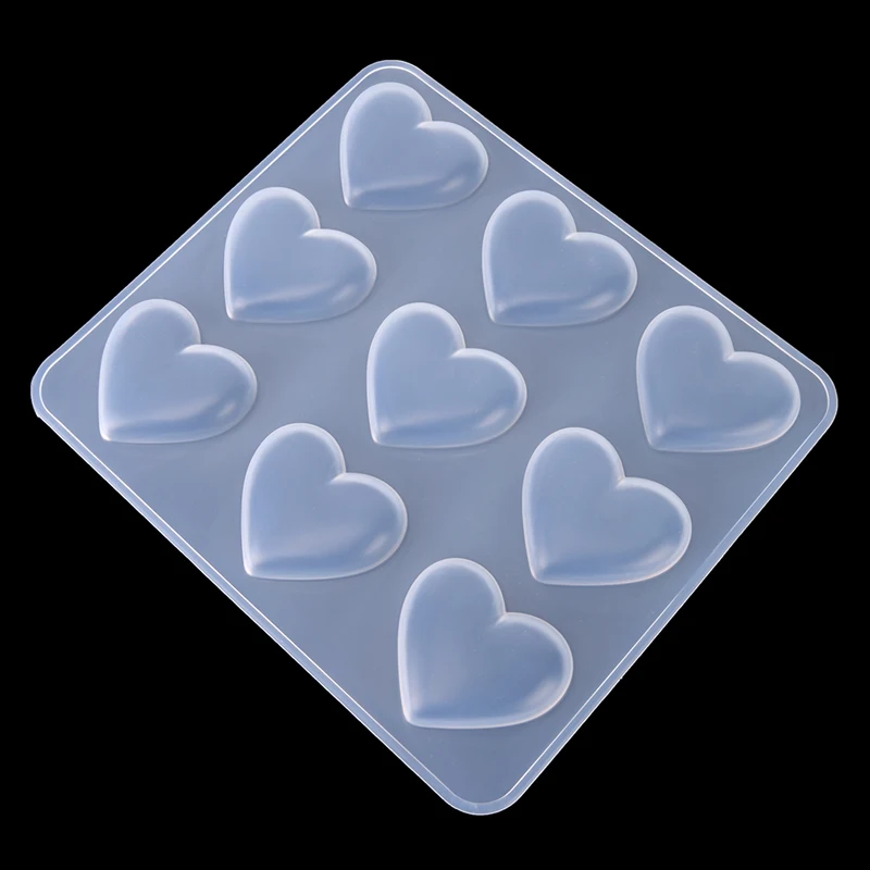 1PC 9-even Heart Shape Silicone Cake Mold For DIY Decorate Making Pendant UV Resin Jewelry Mold