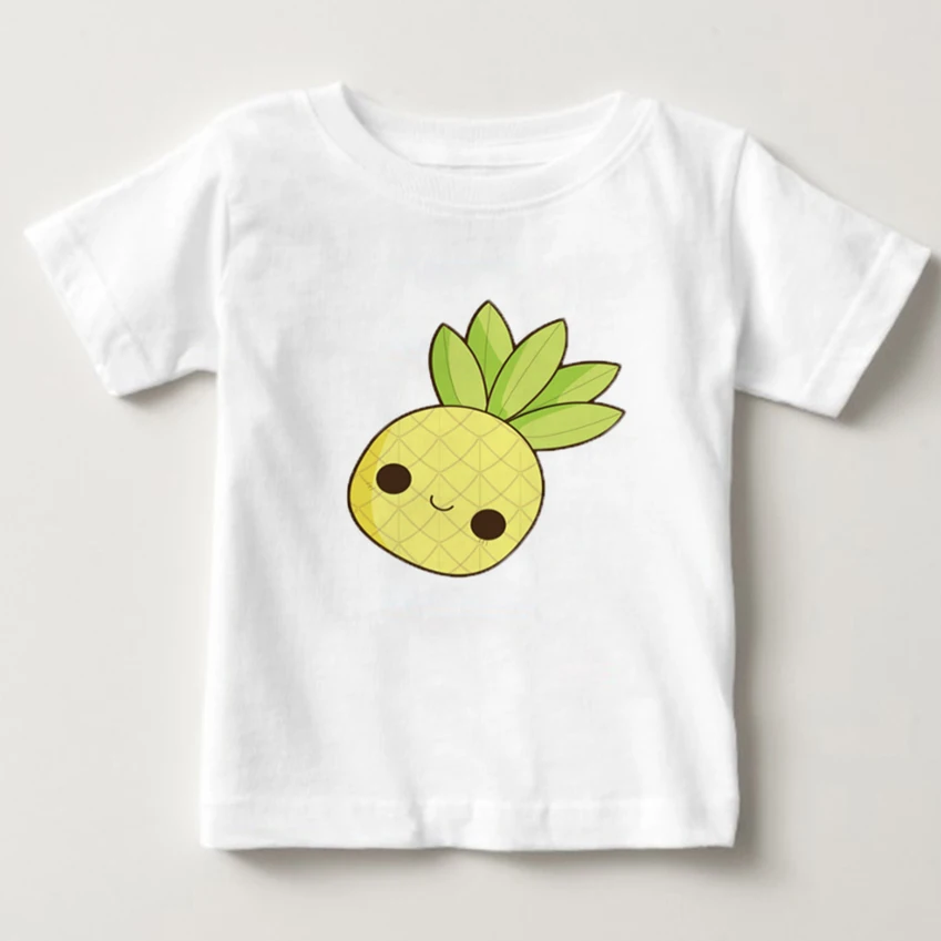 

2019 Hot Style Pineapple Print Tees Kids Short Sleeve T-shirt Girl T Shirt Summer Cotton T-shirt Boy Tops Causal T-shirts