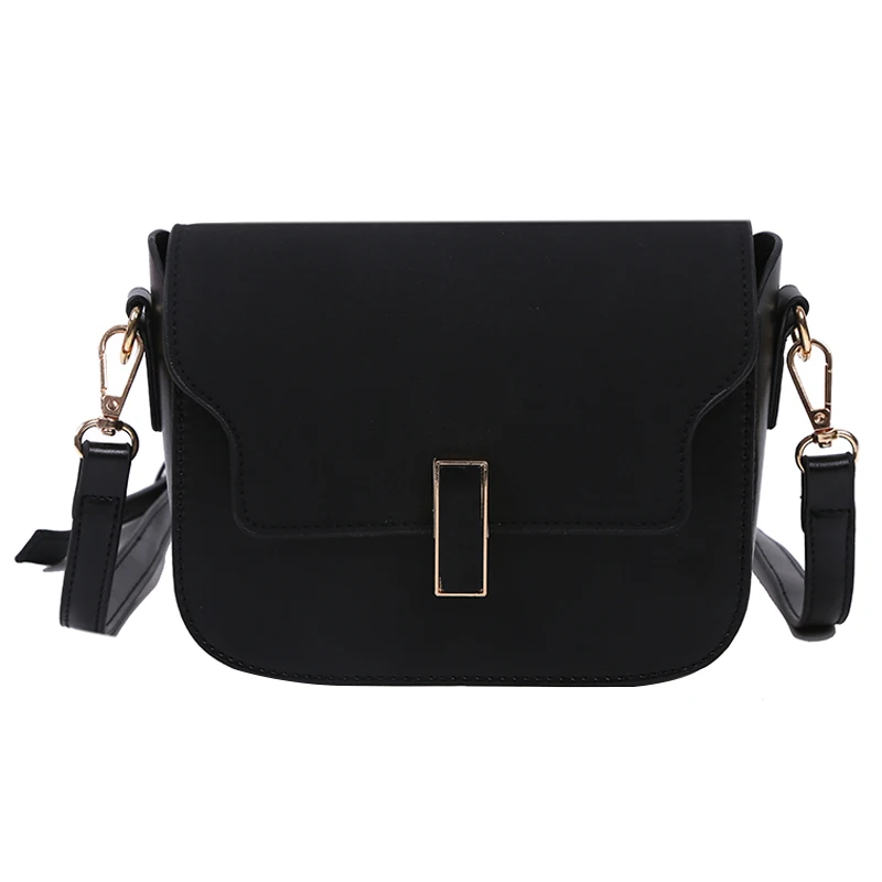 

191223 iVog New Arrival Everyday Female Messenger Crossbody Handbag Fashion PU Black Hand Bags for Women 2019