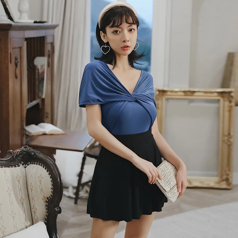 

Swimwear For Women Swimsuit Woman 2019 Female Fused Bathing Suit One Piece Bikinis Shoulder Two Girl Hot Animal Polyester Sierra