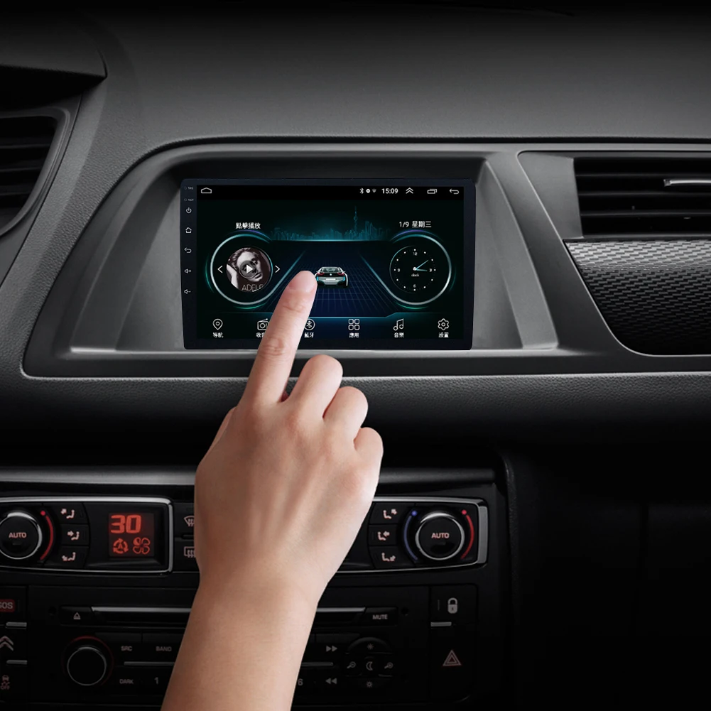 9/10 дюймов Универсальный Bluetooth HD Автомобильный gps навигатор карта ЖК-дисплей Android 8,1 Простая установка запись данных FM несколько языков