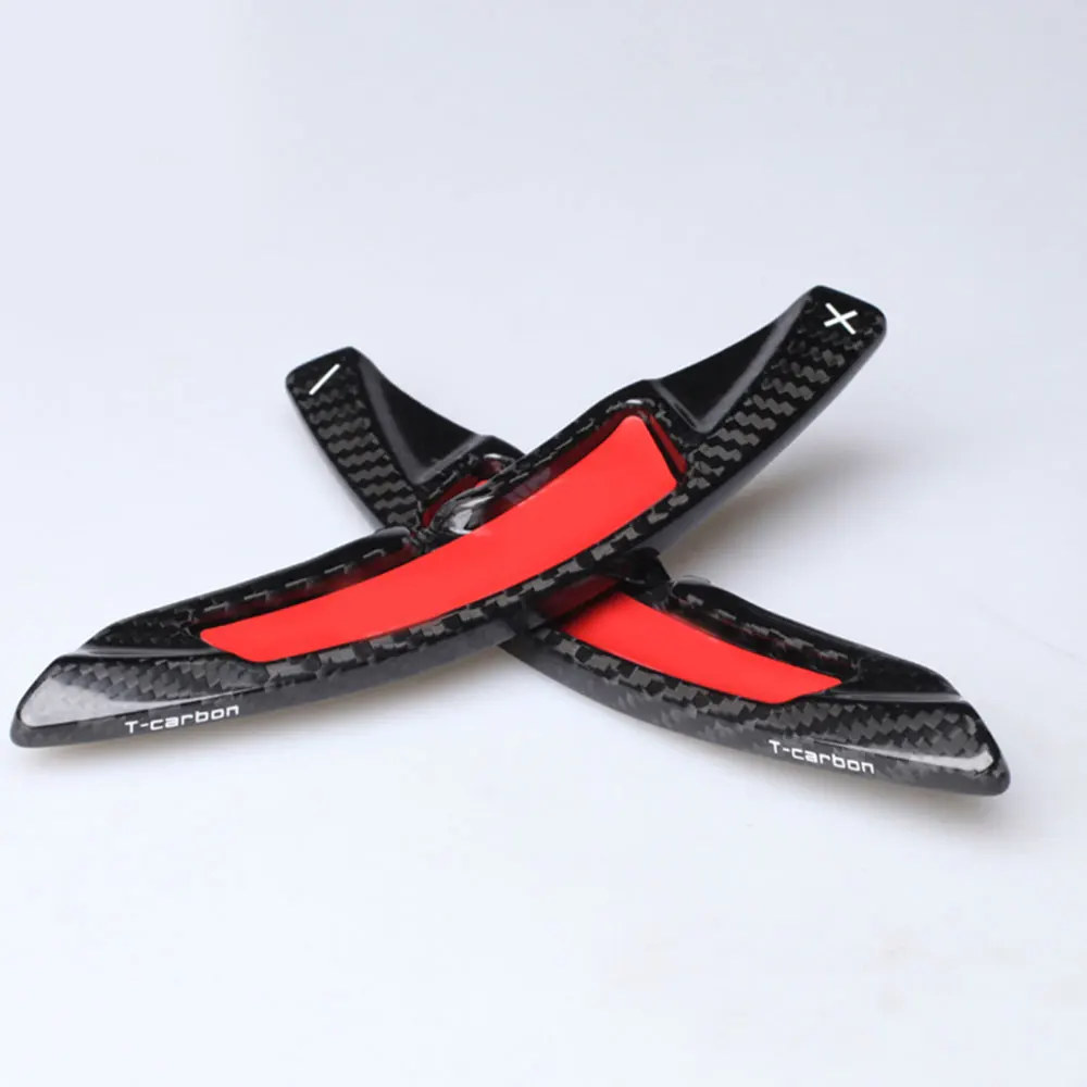 

For Porsche Macan Cayenne Panamera Real Carbon Fiber Car Steering WheelShift Paddle Shifter Trim Cover Extension