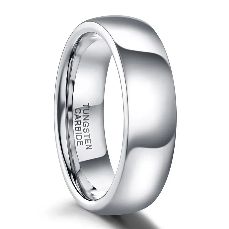 Tigrade Classic Jewelry Pure Tungsten Carbide Wedding & Engagement Band - Polished Simple Design