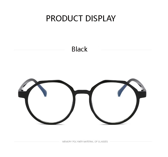 Прозрачная синяя оправа, студенческие очки для близорукости, унисекс, Ретро стиль, круглые очки для близоруких, диоптрий 0-0,5-1,0-6,0