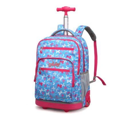 

School Rolling Backpack Bags for Girl 18 Inch Wheeled Backpack Kids School Bags on Wheels Trolley Backpack Bag for Teenagers