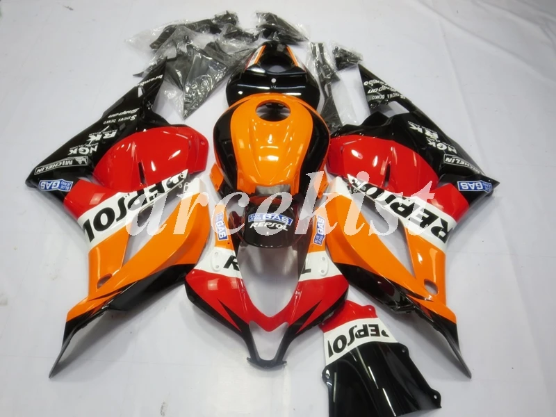 4 подарки литья под давлением ABS Полный обтекатели Подходит для HONDA CBR600RR F5 2009 2010 2011 2012 09 10 11 12 набор кузова repsol