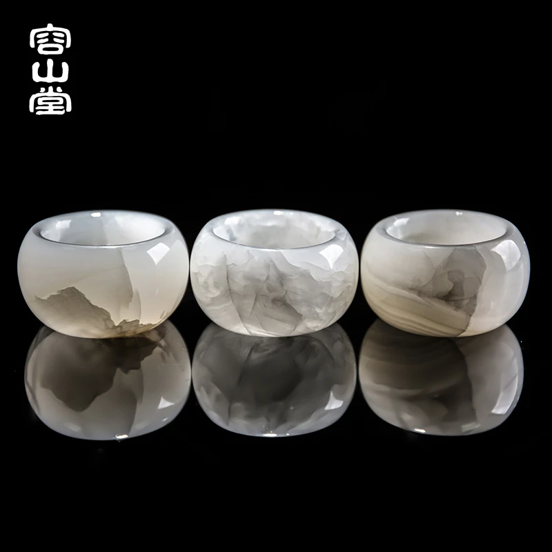 Rong Shan Tang Jade tea cup Master Cup одна чашка Толстый белый нефрит фарфор ручной Sip чайная чашка Личная чашка кунг-фу чай есть костюм