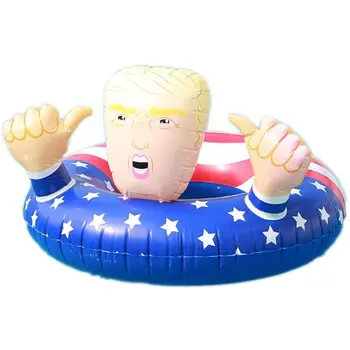 

Creative Inflatable Pool Float Funny Trump American Flag Pool Swimming Floats