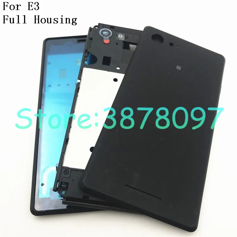

For Sony Xperia E3 D2203 D2206 D2202 Battery Cover Back Rear Door Housing Case +LCD Middle Chasis Frame Plate Replacement