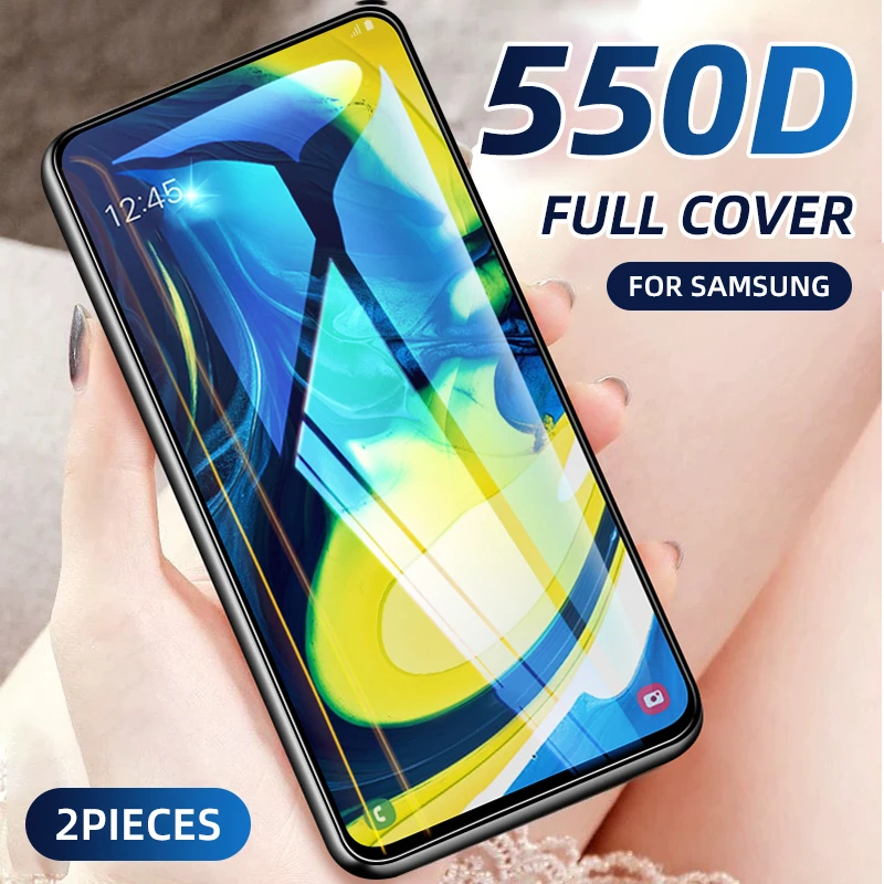 

2 PCS Tempered Glass For Samsung Galaxy A50 A30 Screen Protector Glass For Samsung Galaxy M20 M30 A20 A20E A40 A80 A70 A60 Glass