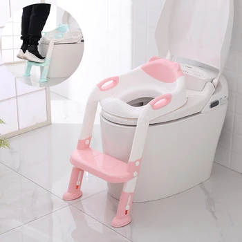 

Folding Baby Potty Kids Portable Toilet with Adjustable Ladder Portable Urinal Infant Potty Training Seat Urinal for Children