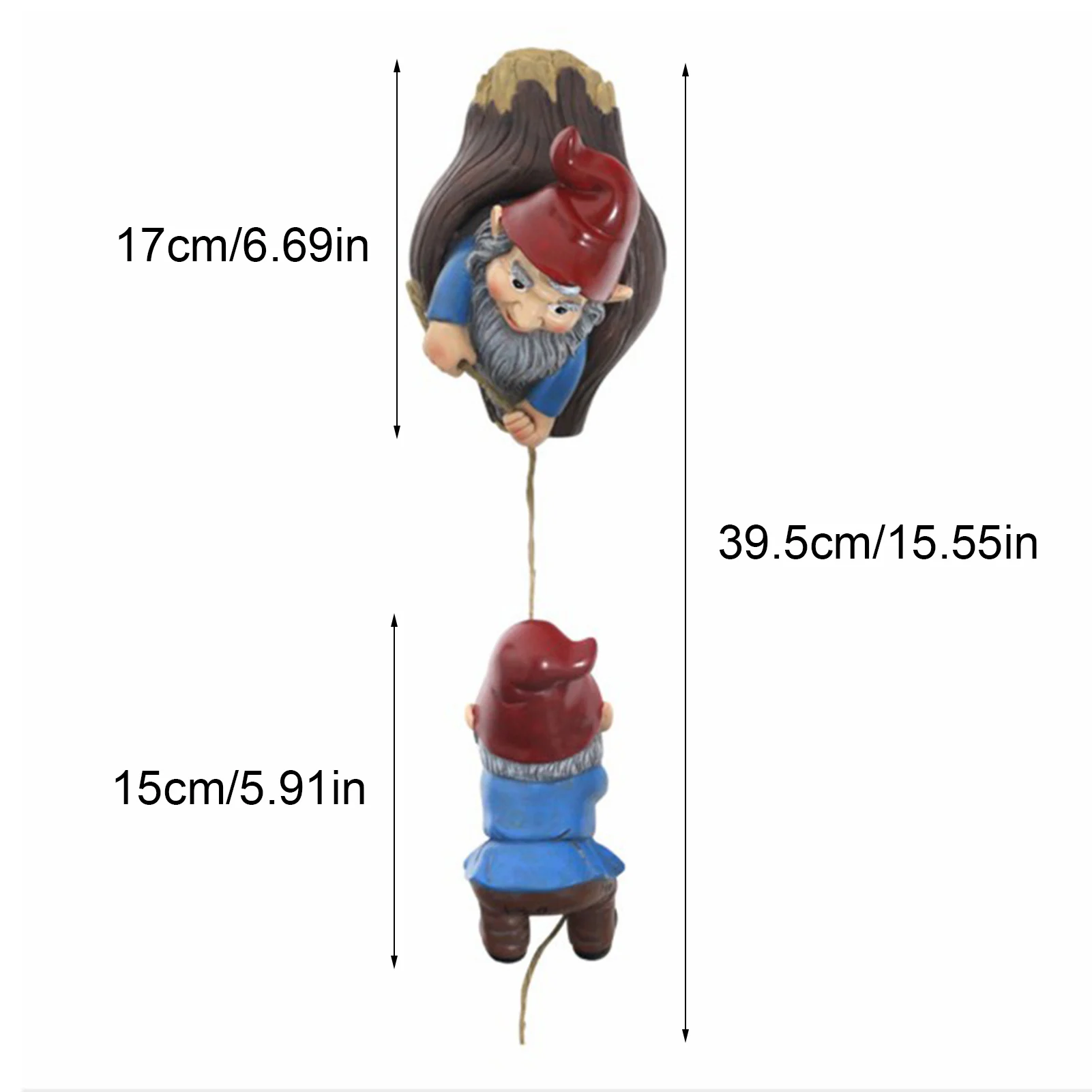 Unique Garden Sculpture Cartoon Dwarf Climbing Tree Hanging Ornaments Lovely Tree Ornament Garden Gnome Decoration
