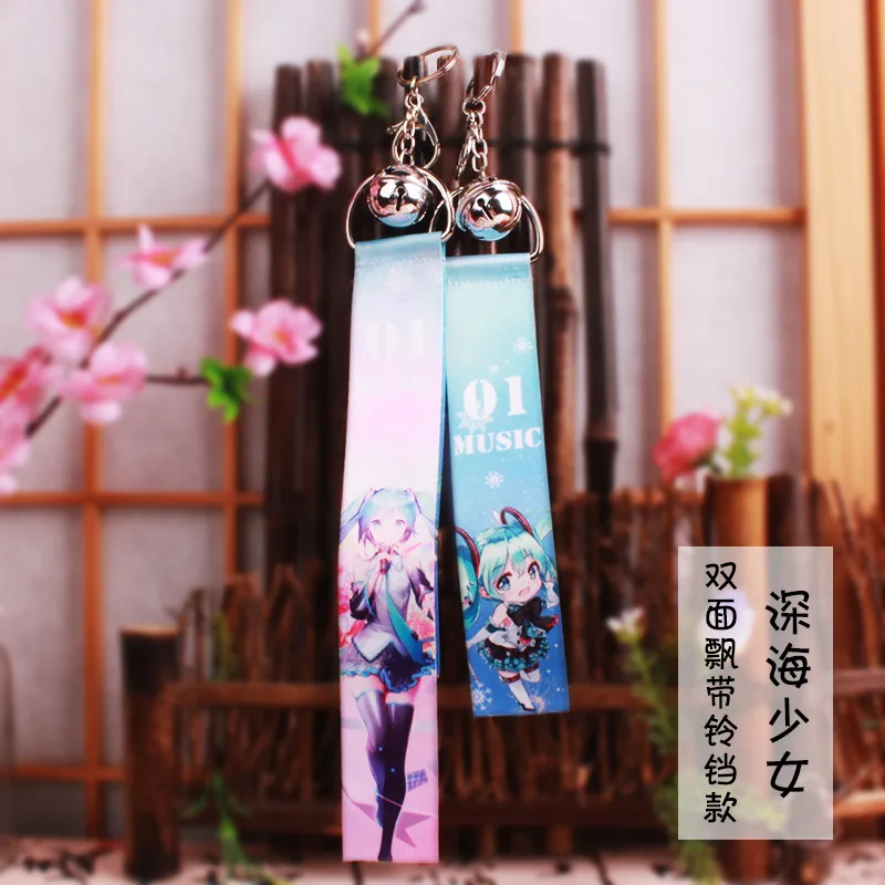 8 Аниме keychian Quintuplets Arknights Identity V Fate Sword Art Online Slime забавная мультяшная лента с колокольчиком подвеска - Цвет: 8
