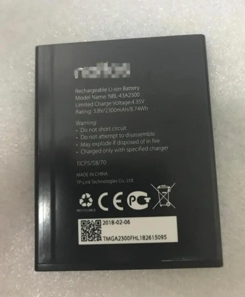 Гелар 2300 мАч NBL-43A2300 батарея для neffos C5s TP704A TP704C C5A TP703A смартфон литий-ионная батарея литий-полимерная батарея