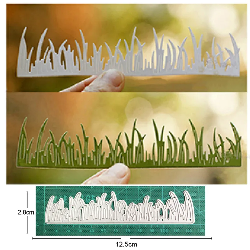 Plantillas de corte de Metal para bordes de césped, plantillas de matrices para bricolaje, troqueles para álbum de recortes, decoración con papel artesanía, molde de cuchillo de molde troquelado