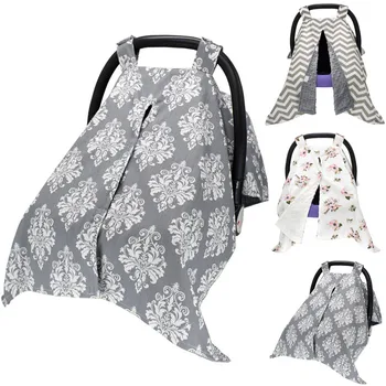 

Baby Stretchy Nursing Breastfeeding Print Cover Multifunction Use Windproof Carseat Canopy Stroller baby Accessories 2020 New