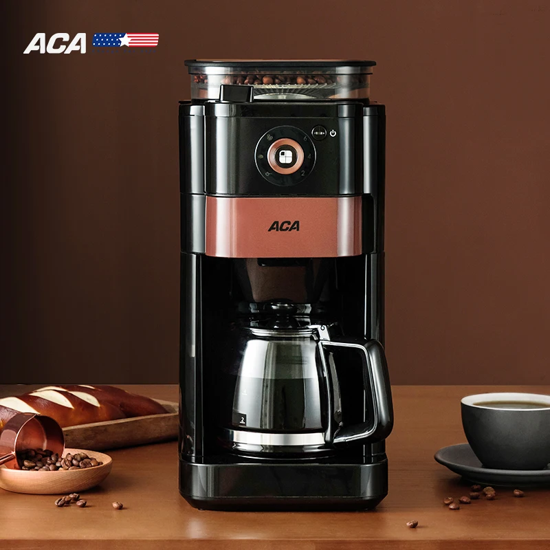 Máquina de café americano totalmente automática de grano a taza, pequeña  máquina para hacer té de acero inoxidable, 1650 W, 1.8 L espresso y  cafetera