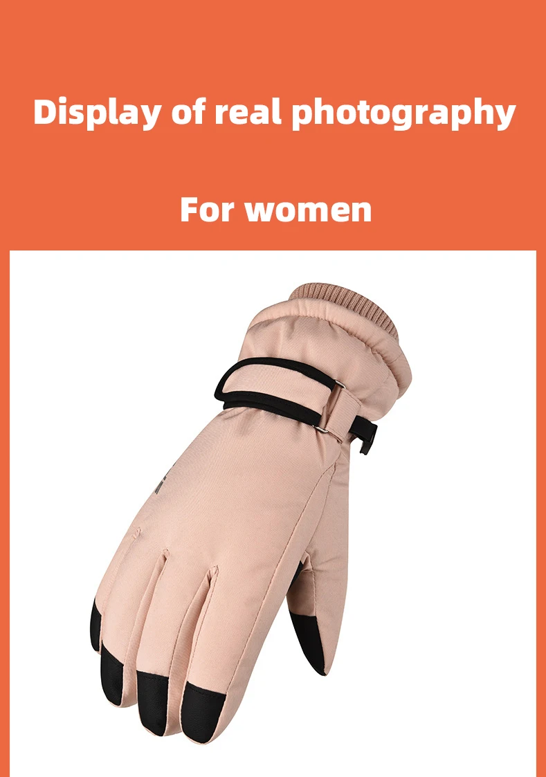 Winter Ski Gloves Snowboard Snowmobile Motorcycle Riding Gloves Windproof  Touch Screen Snow Gloves For Unisex