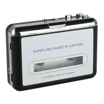 

USB Cassette Player Tape to PC MP3 CD Converter Capture Digital Audio Music on Tape to Computer Laptop Mac
