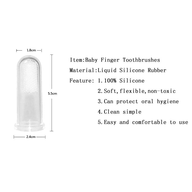 4 шт. милые детские зубные щетки для пальцев, детские мягкие силиконовые щетки для чистки зубов, массажер для ухода за полостью рта