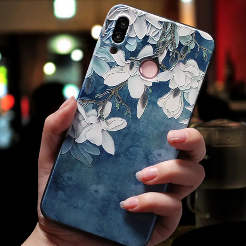 Floral Embossed Silicone 3D Phone Case