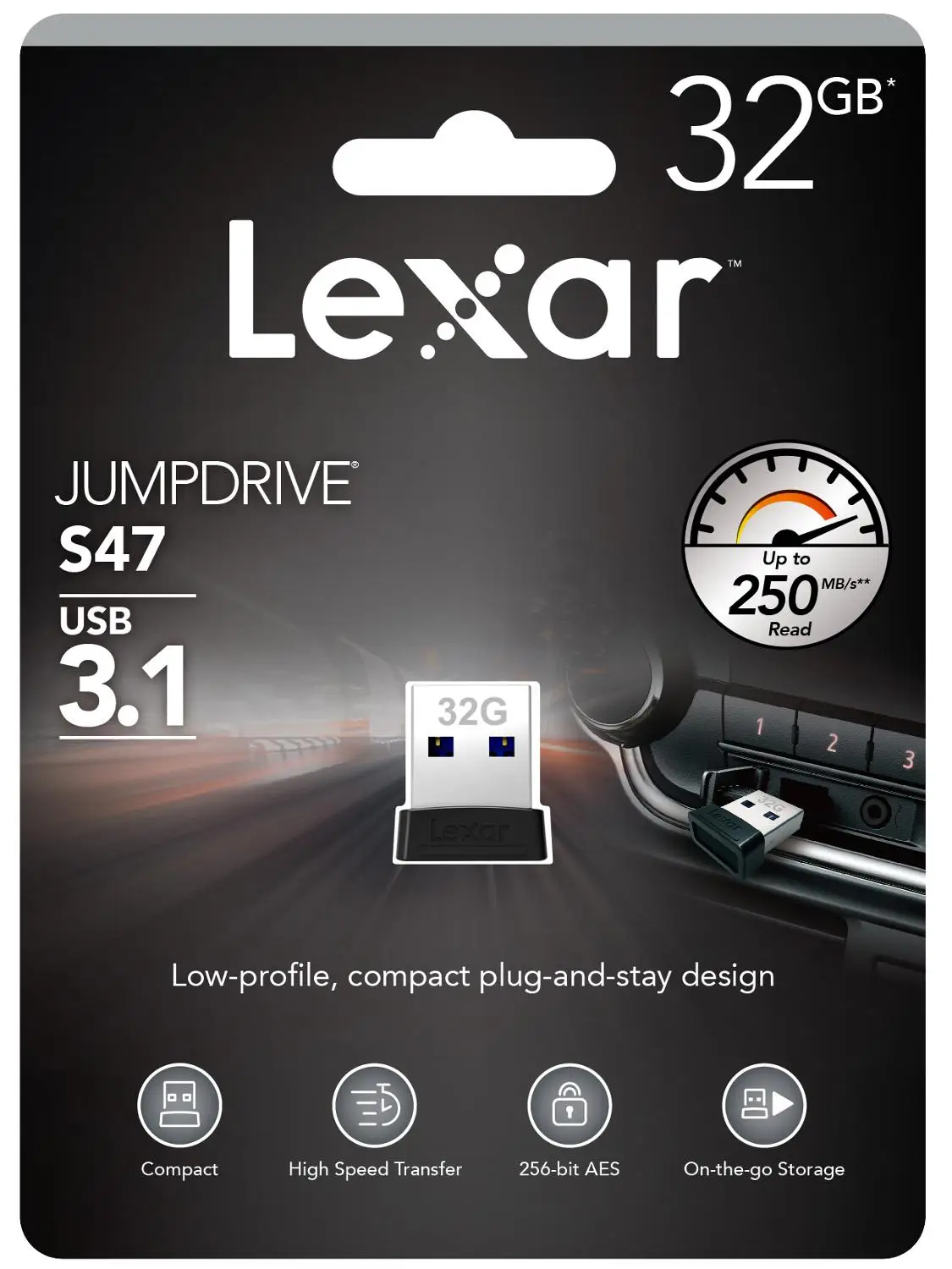 Флеш-накопитель Lexar 64GB Mini USB 32GB 128GB S47 USB3.0 для ноутбука PC смартфон