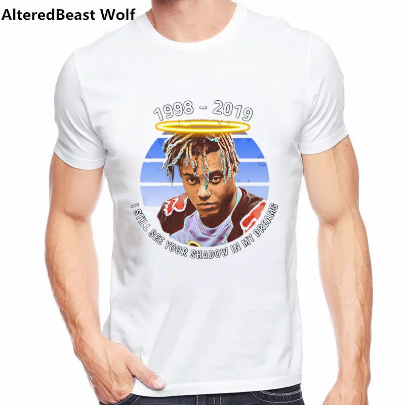 as picture Juice Wrld Футболка мужская хип-хоп рэпер Футболка Harajuku модный принт уличная одежда повседневная мужская забавная футболка Homme подарок - Цвет: as picture