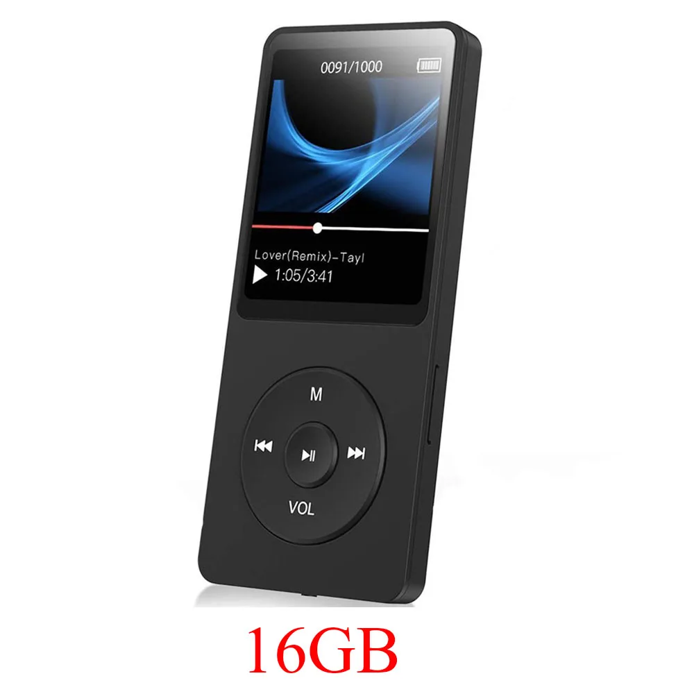 spotify mp3 player 16G Hi-Fi Bluetooth MP3 Player Portable FM Radio Mini LoudSpeaker with 1.8 Inch Screen Support TF Card Video E-book Recording microsoft zune MP3 Players