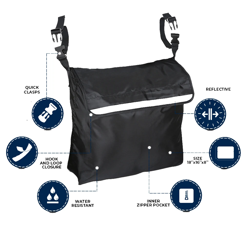 Tissue Wheelchair Backpack Rollators Large Capacity Dustproof Accessory Adjustable Mobility Devices Clothes Storage Bags Shoes