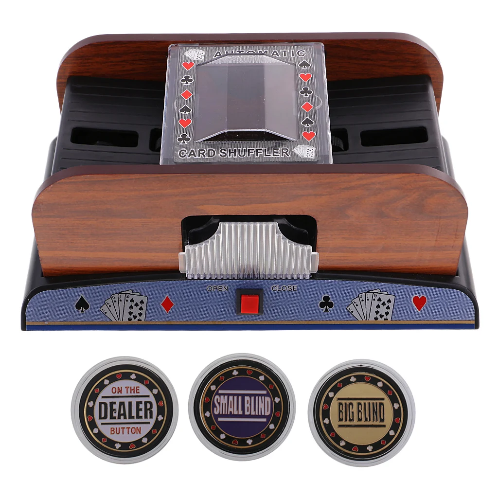 

Automatic Card Shuffler 2 Decks Casino Playing Cards Poker Games+Dealer #3