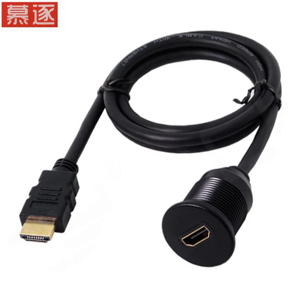 HDMI-compatible Car Mount Male to Female Extension Cable Truck Boat Motocycle Dashbaord Flush With Mounting Panel | Компьютеры и офис