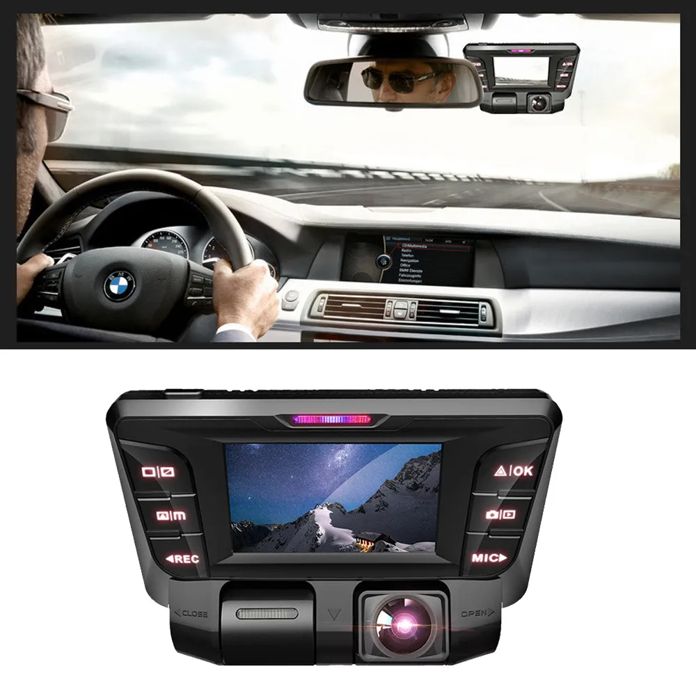 Автомобильный видеорегистратор Blueskysea V28 Wi Fi камера FHD 4K 2 7 &quotдвойной объектив GPS