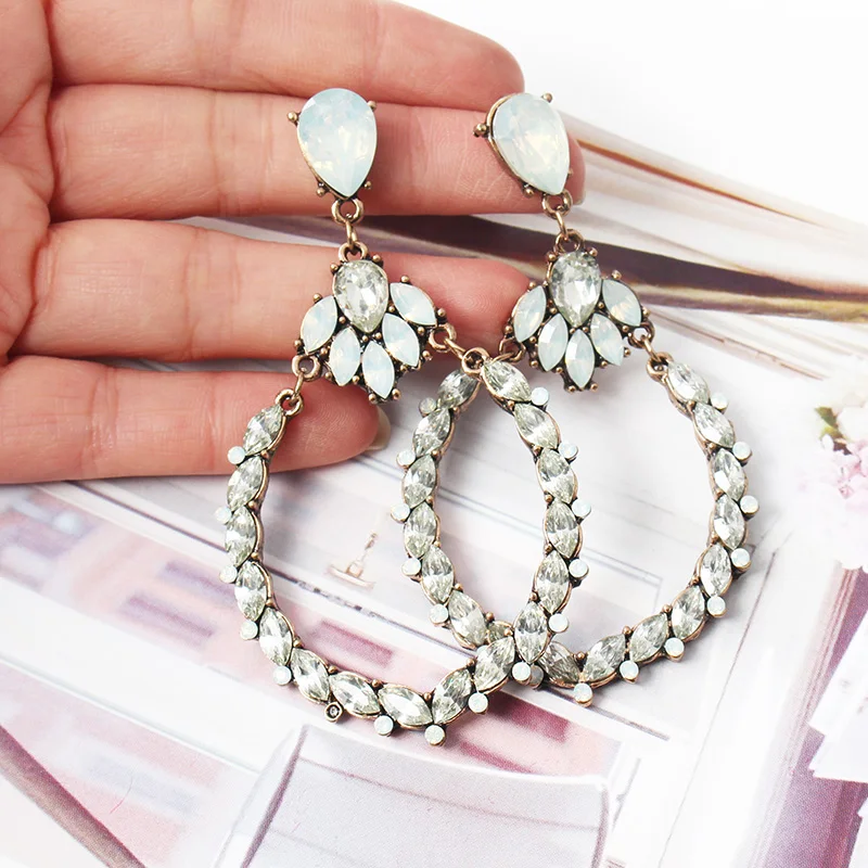 Drop Earrings Cystal Pearl Beads Tassel Jewelry For Women Girls