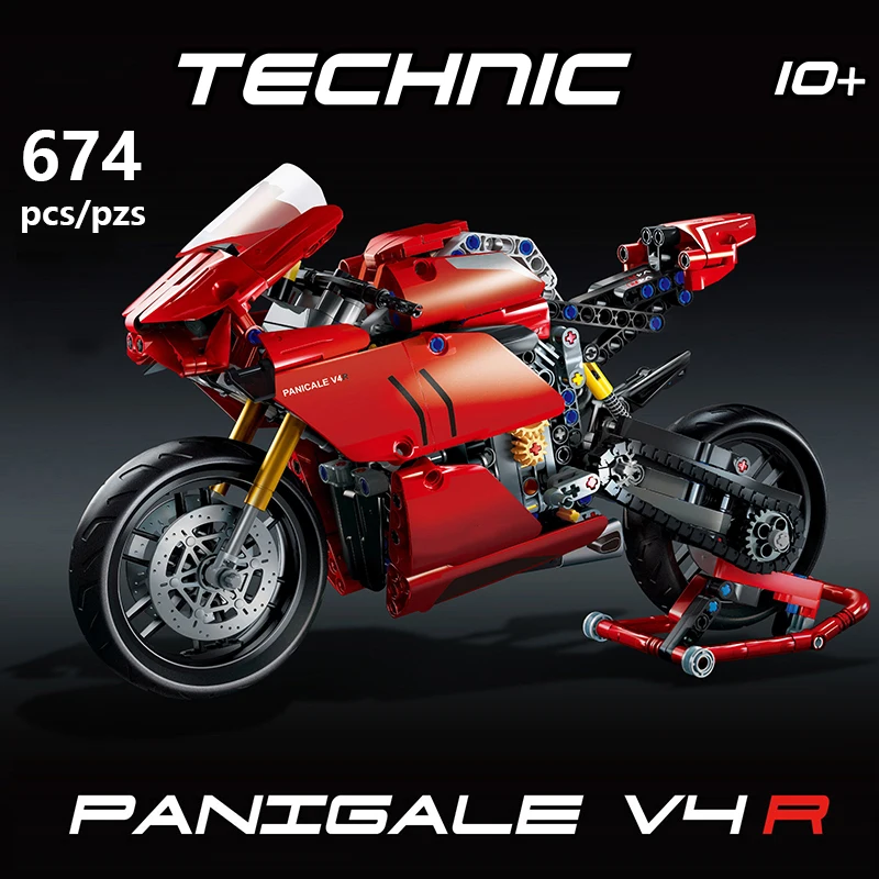 

New Technic Ducatis Panigale V4 Motorcycle Toy Compatible 42107 Building Blocks Motorbike Model Toys For Kids Child Gift 2020