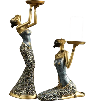 

American Retro Candle Holders Creative Living Room Candlestick Wedding Centerpieces for Tables Centros Home Decoration Bb50