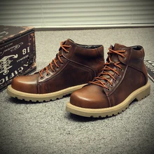 Мужская обувь; повседневные ботинки из натуральной кожи; Высококачественная Мужская зимняя обувь; армейские ботинки; безопасные рабочие ботинки для мужчин ботинки зимние мужские