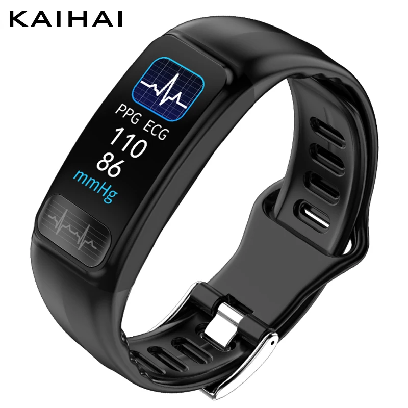 Фитнес браслет kaihai ECG PPG SpO2 умный с фитнес трекером пульсометром и артериальным